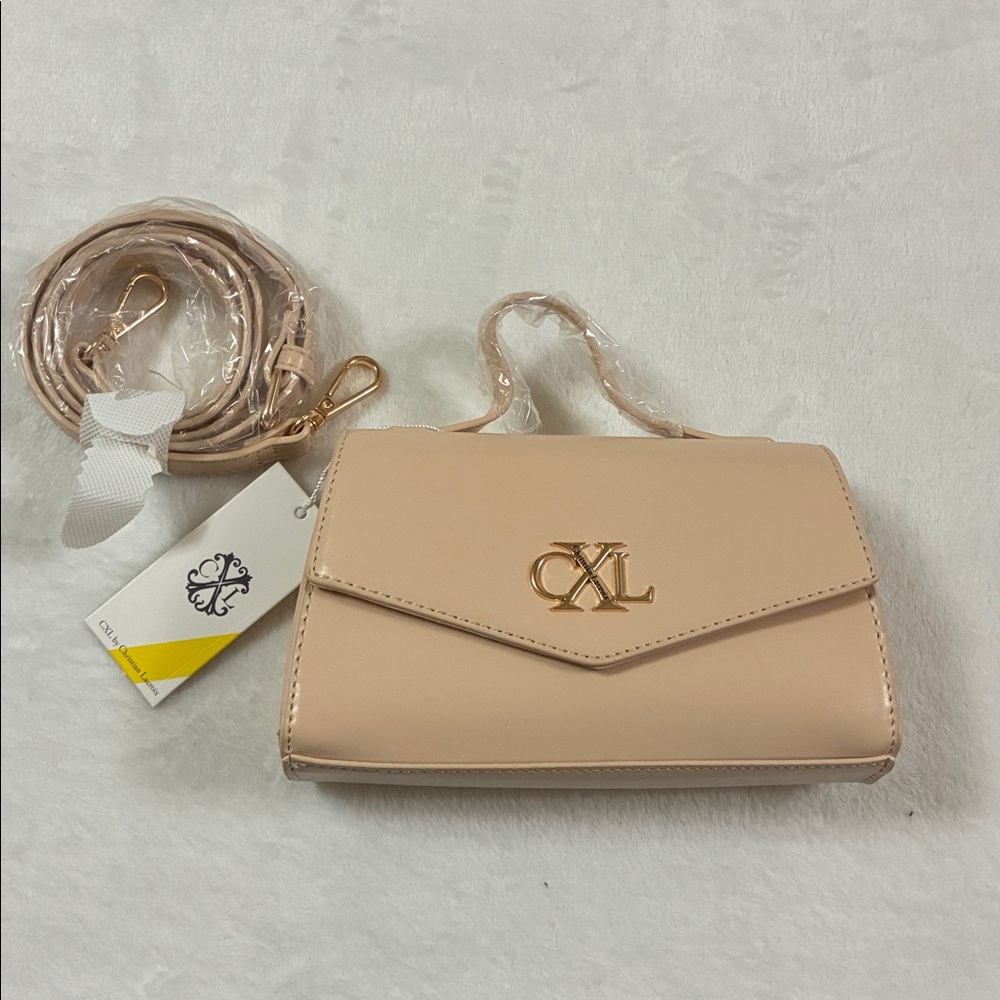 CXL Christian Lacroix Laine Matte Patent Nude Cross Body Bag NWT 🔥